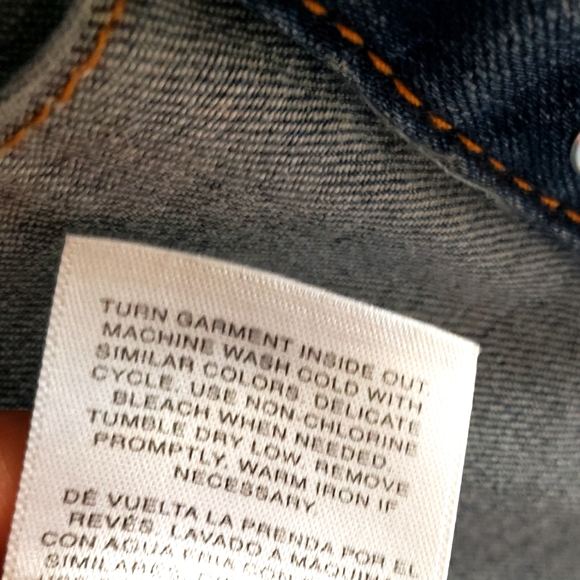 Kensie Jean Jacket Denim Stretch Boho Western Fall Women Small to Medium Size - Picture 12 of 12